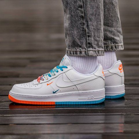 Nike Air Force White Orange Blue 1008-1338686 фото