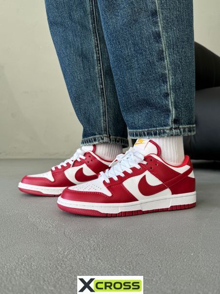 Nike Dunk Red/White nik-0552-988343 фото