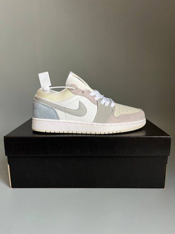 Nike Air Jordan 1 Low Grey/White/Blue БРАК 973 nik-0705-0973-1651367 фото