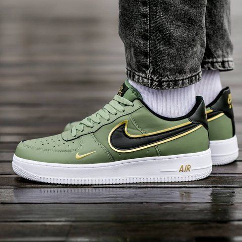 Nike Air Force 1 '07 LV8 GREEN/GOLD 1062-767542 фото