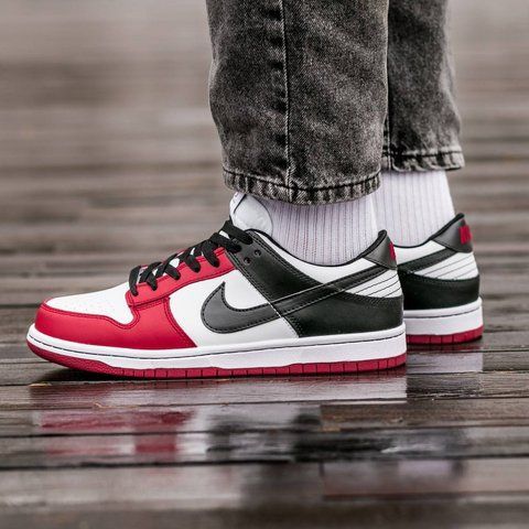 Nike SB Dunk Black White Red 1012-1329017 фото