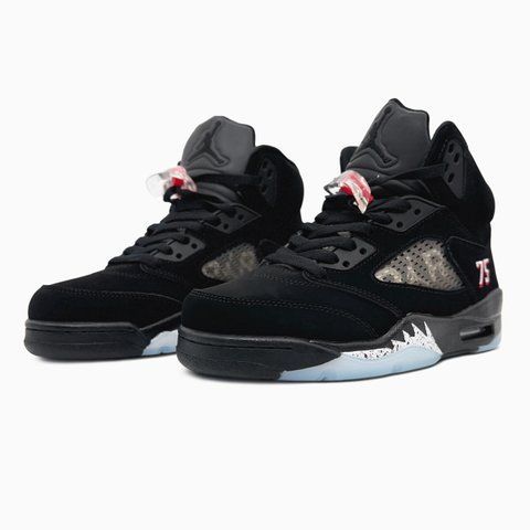 Nike Air Jordan 5 Retro Black/Blue nik-0759-1456768 фото