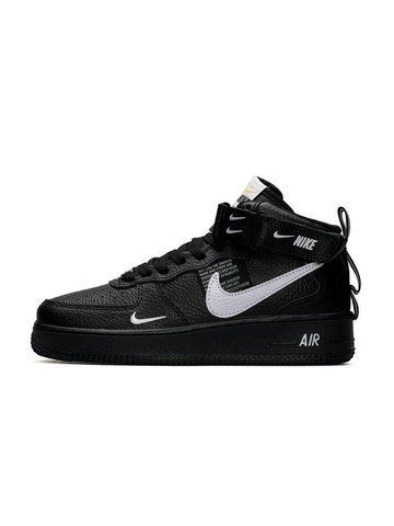 Nike Air Force Mid Utility All Black White B1750-850720 фото