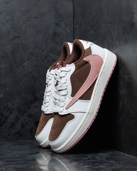 Nike Air Jordan 1 Low x Travis Scott White Brown Pink ND NK356-1562253 фото