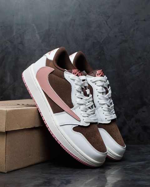 Nike Air Jordan 1 Low x Travis Scott White Brown Pink ND NK356-1562253 фото