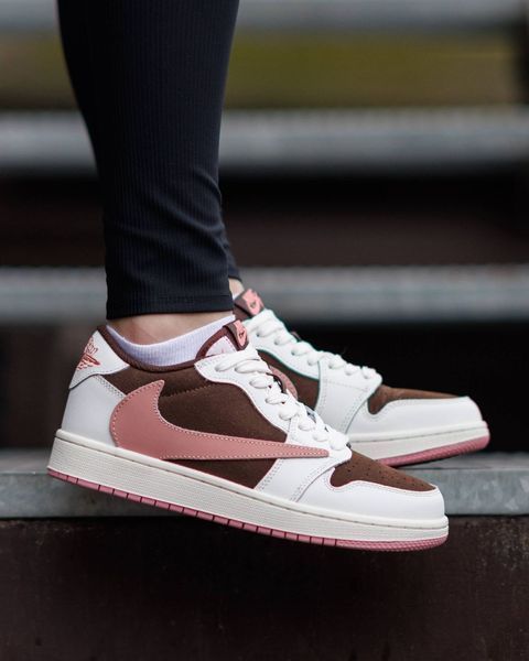 Nike Air Jordan 1 Low x Travis Scott White Brown Pink ND NK356-1562253 фото