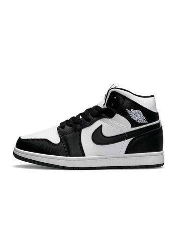 Nike Air Jordan 1 Retro High Black white Fur B1795-839317 фото