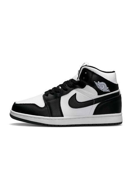 Nike Air Jordan 1 Retro High Black white Fur B1795-839317 фото
