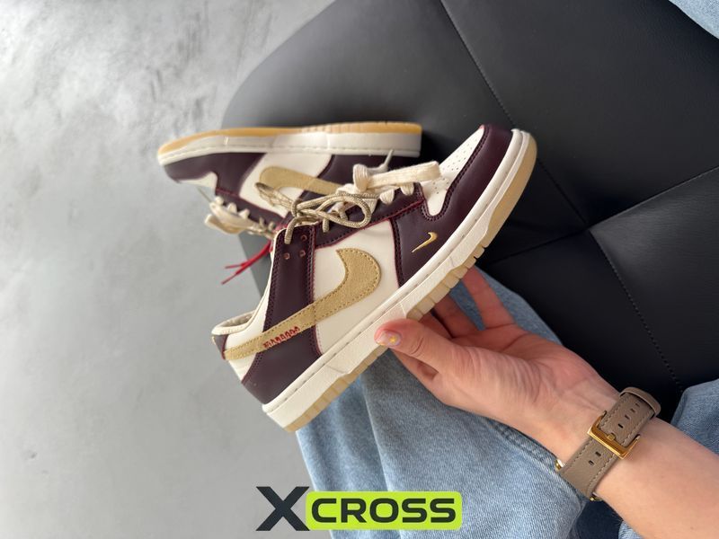 Nike Dunk LX White/Maroon nik-0805-1524052 фото