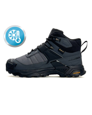 Salomon X Ultra 4 Mid Fur Grey Black А4861-1355882 фото
