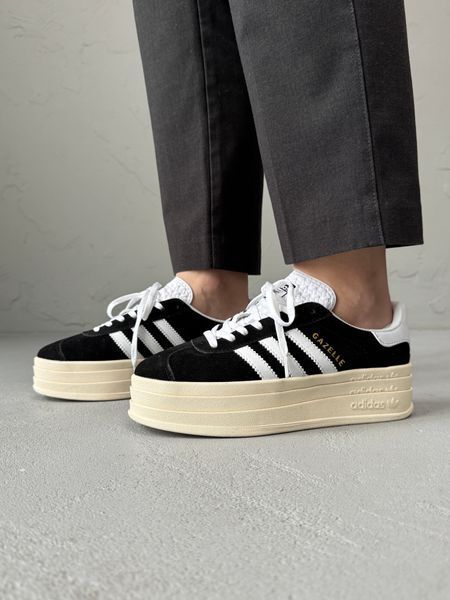 Adidas Gazelle Bold Black/White adi-0296-354348 фото