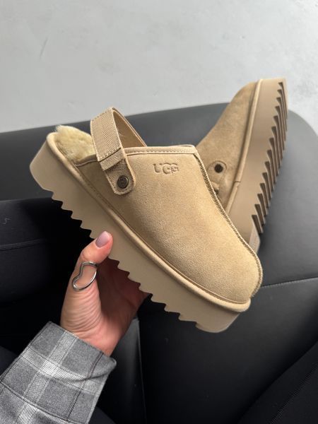 Ugg Lanah Clog Platform Beige ugg-0122-1311169 фото