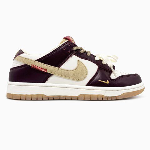 Nike Dunk LX White/Maroon nik-0805-1524053 фото