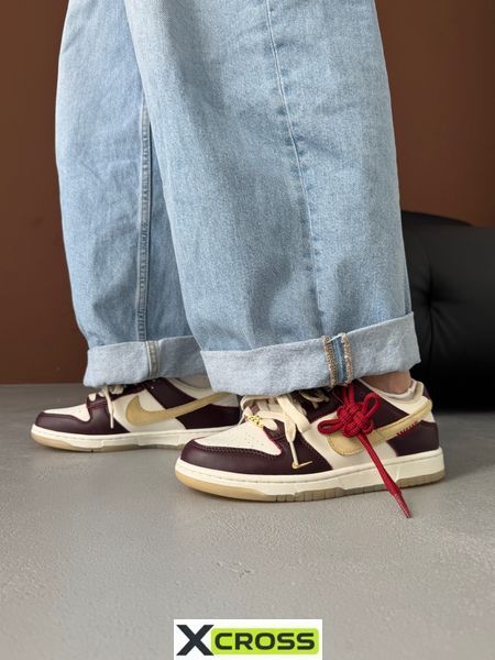 Nike Dunk LX White/Maroon nik-0805-1524054 фото