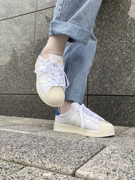 Adidas Superstar White/Blue adi-0375-530564 фото