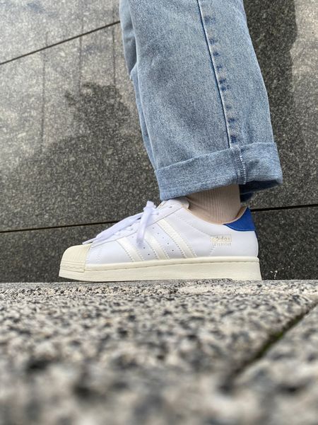 Adidas Superstar White/Blue adi-0375-530564 фото