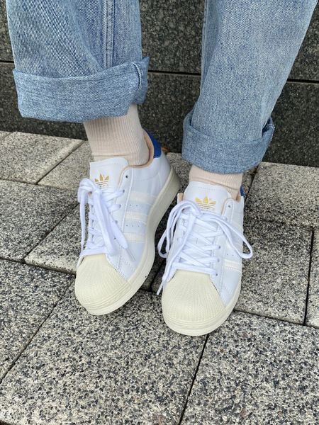 Adidas Superstar White/Blue adi-0375-530564 фото