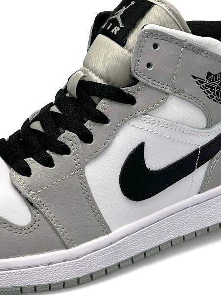Nike Air Jordan 1 High Grey White Black Fur B1806-843366 фото