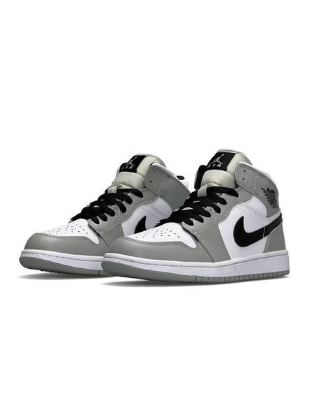Nike Air Jordan 1 High Grey White Black Fur B1806-843366 фото