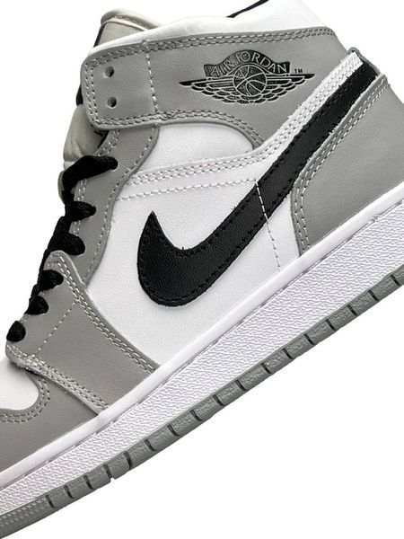 Nike Air Jordan 1 High Grey White Black Fur B1806-843366 фото