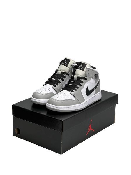 Nike Air Jordan 1 High Grey White Black Fur B1806-843366 фото