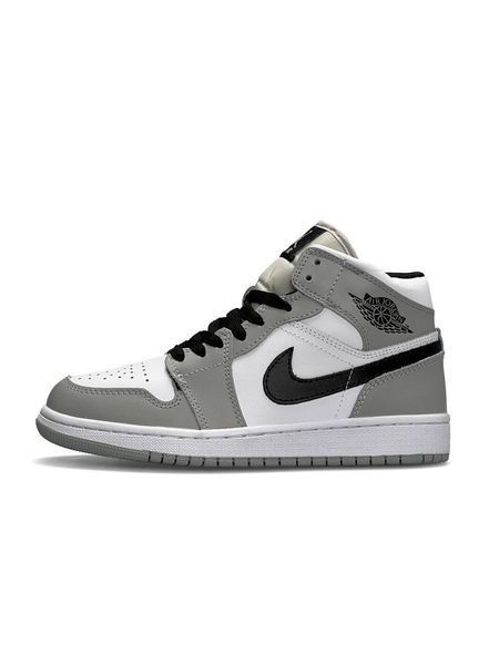 Nike Air Jordan 1 High Grey White Black Fur B1806-843366 фото