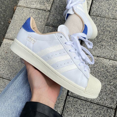 Adidas Superstar White/Blue adi-0375-530564 фото