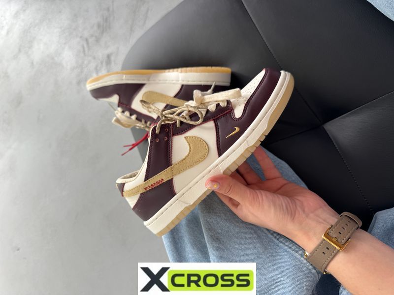 Nike Dunk LX White/Maroon nik-0805-1524054 фото
