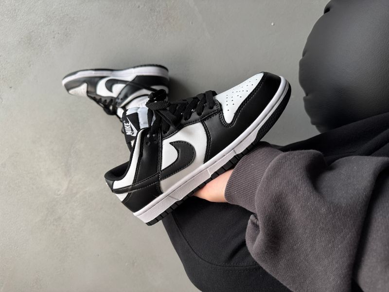 Nike Dunk Low White/Black nik-0392-468245 фото