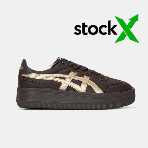 Asics Onitsuka Tiger Tokuten Brown Gold Platform #art1864-1633479 фото
