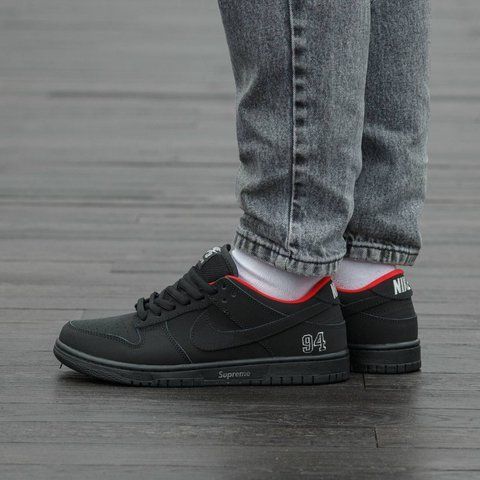 Nike SB Dunk Low Black x Supreme 2520-1386090 фото