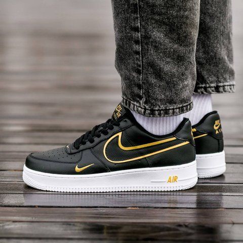 Nike Air Force 1 '07 LV8 BLACK/GOLD 1061-638489 фото