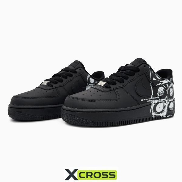 Nike Air Force 1 Low х Comme des Gar&ccedil;ons Supreme Black nik-0701-1388435 фото
