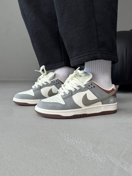 Nike SB Dunk Grey/White/Brown nik-0415-514089 фото