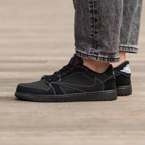 Air Jordan Retro 1 Low x Travis Scott OG Black Phantom 1347-620553 фото