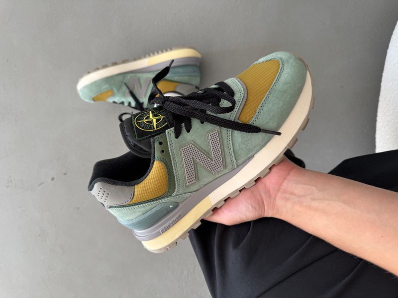 New Balance 574 Legacy Stone Island Olive/Yellow nbl-0309-893530 фото
