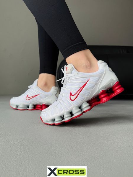 Nike Shox TL White/Red nik-0598-1050142 фото