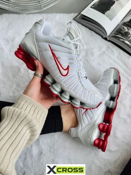 Nike Shox TL White/Red nik-0598-1050142 фото