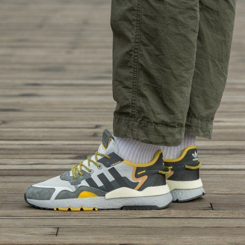 Adidas Nite Jogger Boost Grey Yellow 1210-646443 фото