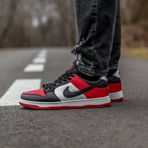 Nike SB Dunk Black White Red 1103-1329008 фото