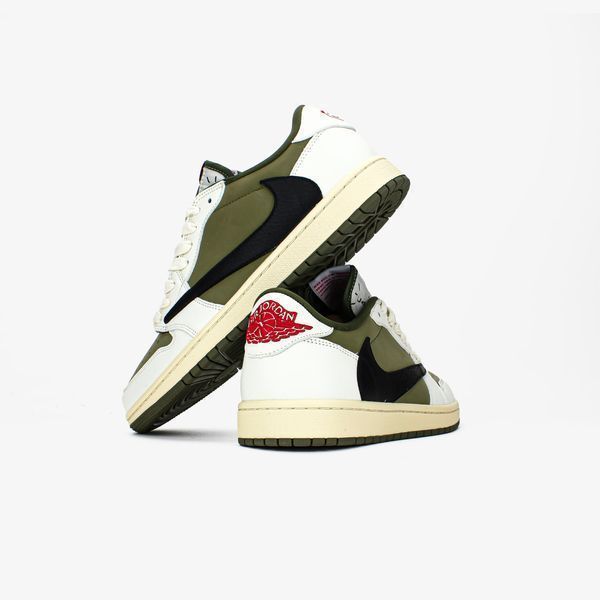 Travis Scott X Jordan 1 Low-- OG SP Reverse Olive Medium Olive 0651-1089766 фото