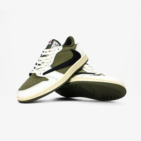Travis Scott X Jordan 1 Low-- OG SP Reverse Olive Medium Olive 0651-1089766 фото