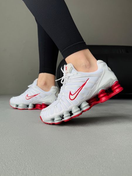 Nike Shox TL White/Red nik-0598-1050151 фото