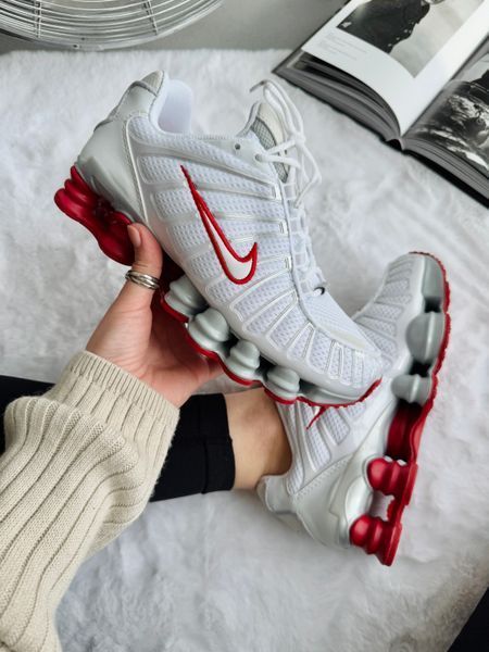 Nike Shox TL White/Red nik-0598-1050151 фото
