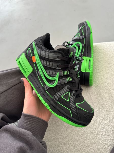 Nike OFF-White x Rubber Dunk Black/Green 📦 nik-0513-911047 фото