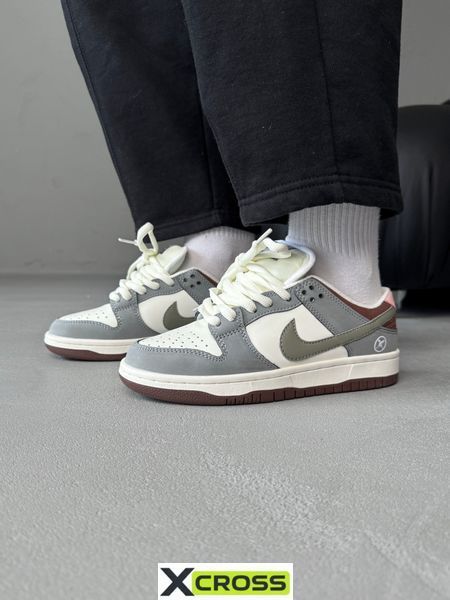 Nike SB Dunk Grey/White/Brown nik-0415-514096 фото
