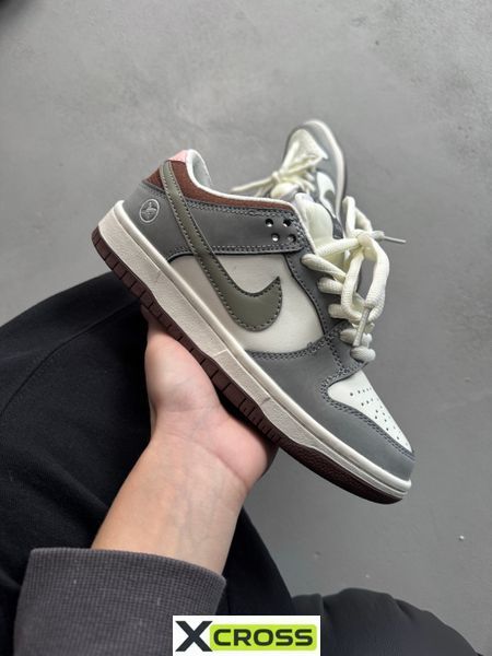 Nike SB Dunk Grey/White/Brown nik-0415-514096 фото