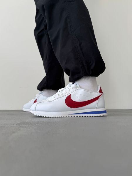 Nike Cortez Basic White/Red nik-0508-901517 фото