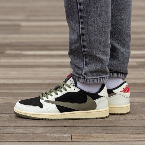 Air Jordan Retro 1 Low x Travis Scott OG Olive 1886-927734 фото