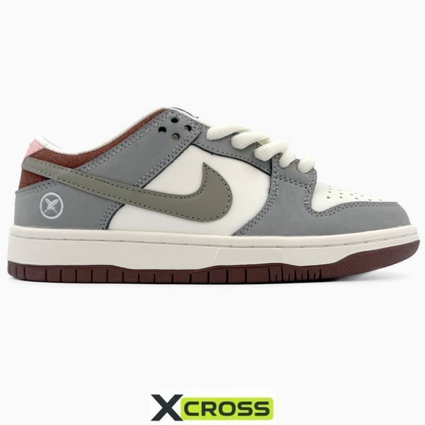 Nike SB Dunk Grey/White/Brown nik-0415-514096 фото